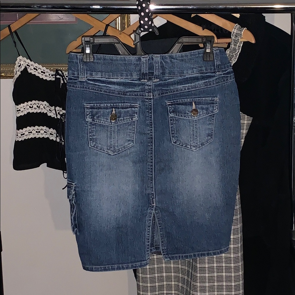 Younique Vintage Denim Blue Pencil Skirt - Picture 2 of 6